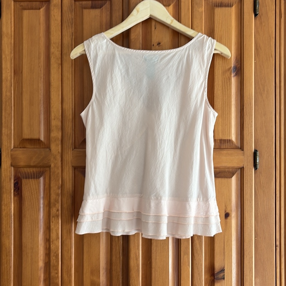 Anthropologie Vintage pale pink Sleeveless Top great details Boho chic,timeless - Picture 8 of 10